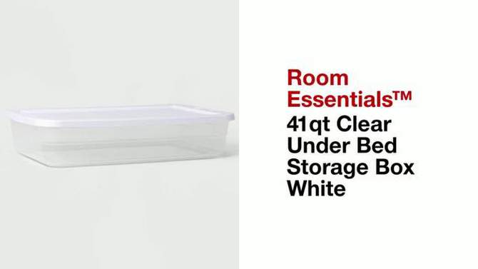 41qt Clear Under Bed Storage Box White - Room Essentials&#8482;, 2 of 14, play video