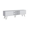 70.9" Wood TV Rack with Hairpin Legs, Two Drawers, Spacious Storage, and Cable Management Holes for Living Room and Bedroom - 2 of 4
