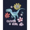 Jurassic World Girls' Movie Film Clever Girl Sleep Pajama Set Shorts Blue - 3 of 4