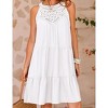 Women's Lace Halter Neck A-Line Dress Summer Sundress - 3 of 3