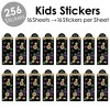 Big Dot of Happiness Mardi Gras - Masquerade Party Favor Kids Stickers - 16 Sheets - 256 Stickers - 2 of 4