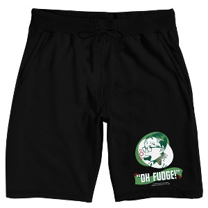 A Christmas Story Oh Fudge Men's Black Sleep Pajama Shorts - 1 of 4