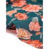 INSPIRE CHIC Women's Vintage Half Placket Long Sleeve Floral Blouse Shirts - 4 of 4
