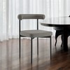 HomeRoots Set of Two Gray And Black Upholstered Faux Leather Open Back Dining Side Chairs - 2 of 4