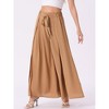 INSPIRE CHIC Women's High Slit Hem High Waist Casual Wide Leg Long Palazzo Pants - 3 of 4
