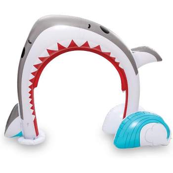 Syncfun Inflatable Shark Sprinkler Most Stable Inflatable Shark Playground Summer Outdoor Toys for Kids Summer Water Fun