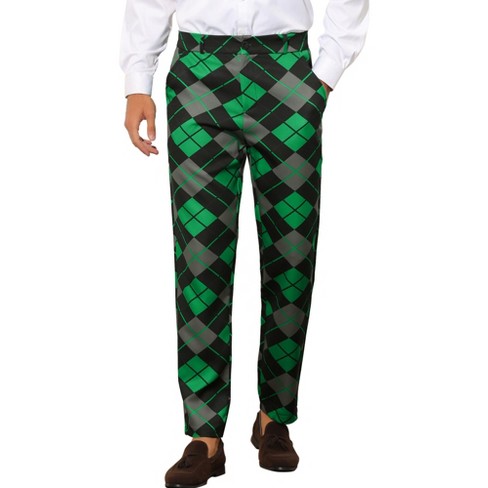 RELAXED-FIT PRINTED TROUSERS - Green