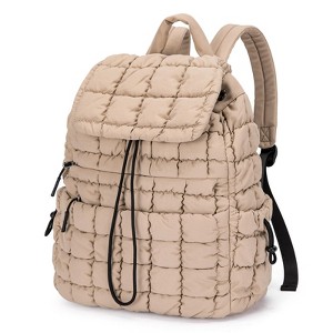 Narwey Puffy Quilted Backpack for Women, Casual Lightweight  display picture 1