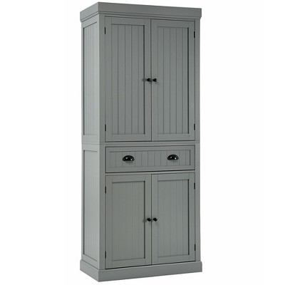 Costway Kitchen Cabinet Pantry Cupboard Freestanding W/shelves Grey ...