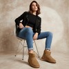 CUSHIONAIRE Women's Hipster Pull-On Ankle Boots with Memory Foam - Comfortable Winter Footwear, Slip-On Suede Booties, Durable Sole - 2 of 4