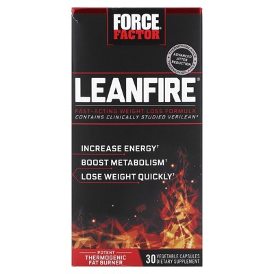 Force Factor Leanfire Thermogenic Pre Workout And Fat Burner With Green ...