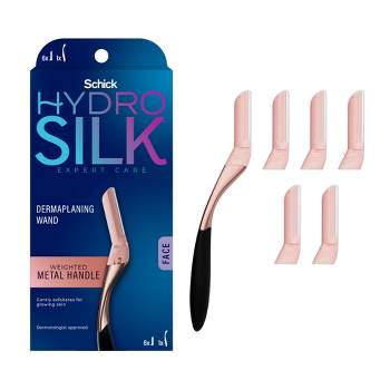 Schick Hydro Silk Dermaplaning Wand - 1 Dermaplaning Tool & 6 Refill Blades