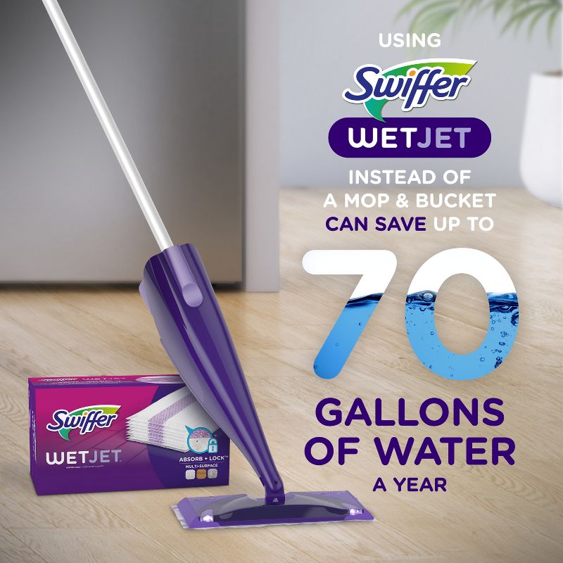 Swiffer WetJet Multi-Surface Floor Cleaner Spray Moping Pads Refill - Unscented, 4 of 17