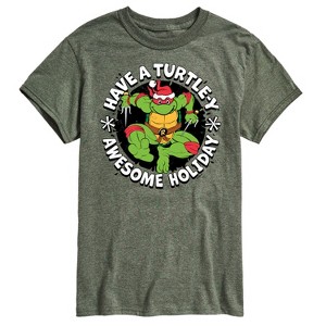 Men's - Teenage Mutant Ninja Turtles - Have A Turtley Awesome Holiday Short Sleeve Graphic T-Shirt - 1 of 4