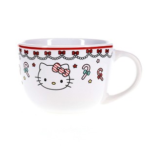Silver Buffalo Sanrio Hello Kitty Holiday Ceramic Soup Mug | Holds 24 Ounces - 1 of 4