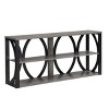 FURNIinspire Console Tables 3 Tier Long Console Table, Narrow Entryway Table, Living Room Side Table, Gray Tabletop, Multicolored, 15.6"*70.9"*31.9" - 4 of 4