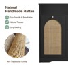 Rattan Storage Cabinet, Tilt Out 10 Gallon Garbage Can Cabinet, Dog Proof Trash Bin - 4 of 4