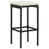 VidaXL Bar Stools with Cushions 6 pcs Black Poly Rattan - 2 of 4