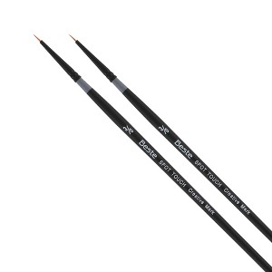 Creative Mark Beste Golden Taklon Spot Touch #2 - 2 Pack Artist Brush, Professional Watercolor Brushes, For Acrylic Painting, Short Handle, Sharp - 1 of 4