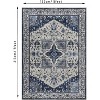 Fulvari Area Rugs Machine Washable Runner Rugs for Living Room Bedroom, Non Slip Indoor Boho Vintage Print Lightweight Pile Carpet - 2 of 4