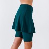 Calypsa Women's Plus Size Flared Mid-Thigh Swim Skirt With Bike Shorts - 3 of 4