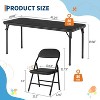 Nasitip 7 Piece Folding Kids Table and Chairs Set,Activity Table and Chairs Set for Dining Room,Daycare,Classrooms - 3 of 4