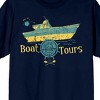 WB 100: Art Of The 100th Boat Tours Crew Neck Short Sleeve Navy Men's T-shirt - 2 of 3