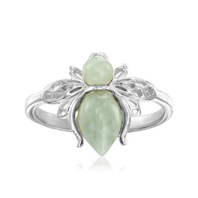 Ross-Simons Jade Bumblebee Ring in Sterling Silver