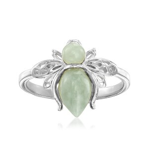 Ross-Simons Jade Bumblebee Ring in Sterling Silver - 1 of 4