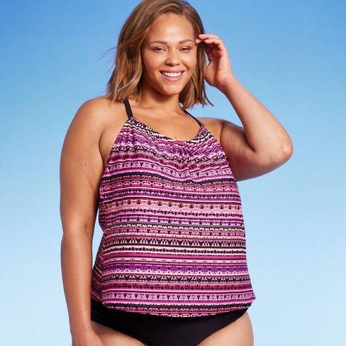 Women's Striped Racerback Tankini Top - Kona Sol™ Multi X : Target