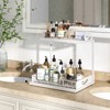 SKONYON 2 Packs Under Sink Organizer, 2 Tier Slide out Pull out Cabinet Organizer Shelf, Metal Sliding Organization Rack for Kitchen Bathroom Pantry - 4 of 4