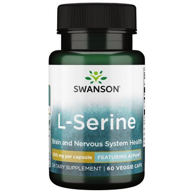 Swanson Dietary Supplements L-Serine - Featuring Ajipure 500 mg 60 Veg Caps.