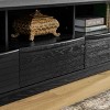 ORRD 63" Mid-Century Modern TV Stand for 75 inch TVs, Farmhouse Media Console with 3 Drawers & Louver Design, Black - 4 of 4