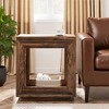 MAYEERTY Wood End Table, Square Side Table Nightstands with Storage - 3 of 4