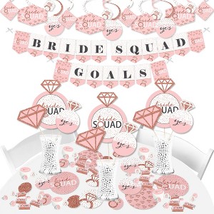 Big Dot of Happiness Bride Squad - Rose Gold Bridal Shower or Bachelorette Party Supplies - Banner Decoration Kit - Fundle Bundle - 1 of 4