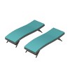WestinTrends All Weather Wicker Outdoor Patio Chaise Lounge with Cushion (Set of 2) - 3 of 4