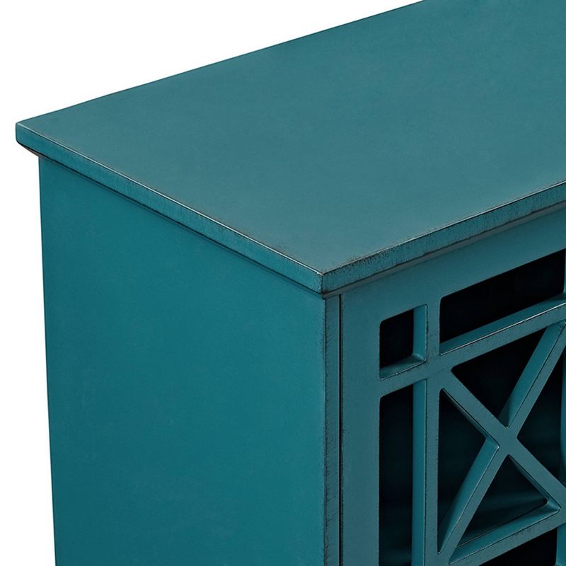 Versatile Fretwork Accent Storage Cabinet Blue - Saracina Home, 6 of 8