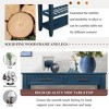 Console Sofa Table with 2 Storage Drawers and 2 Tiers Shelves, Mid-Century Style 42in Buffet Sideboard for Furniture Kitchen Dining Room,Blue - 2 of 4