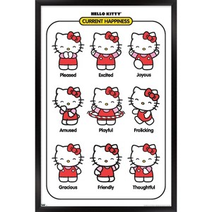 Trends International Hello Kitty - Current Happiness Framed Wall Poster Prints - 1 of 4