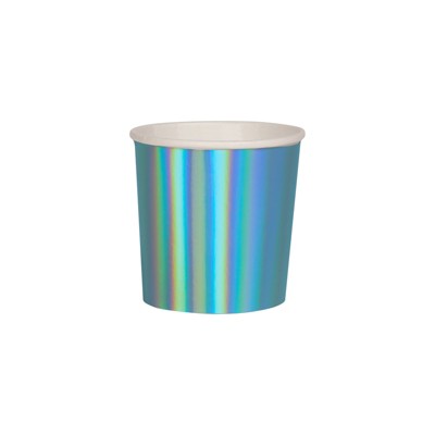 Meri Meri Blue Holographic Tumbler Cups