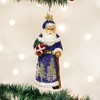 Old World Christmas Blown Glass Ornament for Christmas Tree, Glistening Midnight Santa - 2 of 3