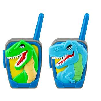eKids Dinosaur Walkie Talkies for Kids, Indoor and Outdoor Toys for Fans of Dinosaur Toys – Blue (KD-207D.EXv23OLB)
