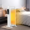 Costway 1500W Electric Space Heater Oil Filled Radiator Heater W/ Foldable Rack White\Black - 4 of 4