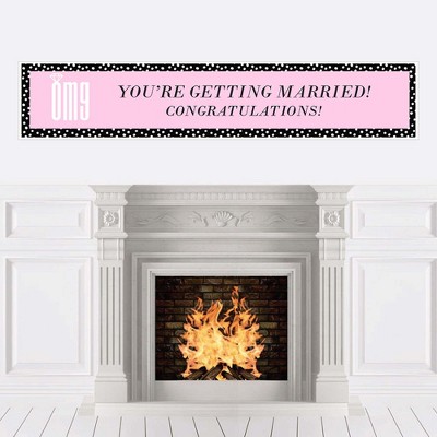Big Dot of Happiness Omg, You're Getting Married - Engagement Party Decorations Party Banner