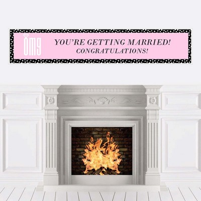 Big Dot of Happiness Omg, You're Getting Married - Engagement Party Decorations Party Banner