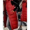 Imily Bela Womens Long Puffer Vest Hooded Sleeveless Winter Coats Quilted Warm Zip Up Padded Outerwear - 4 of 4