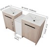 SEVOBAL Bathroom Vanities 60 Inch Freestanding Vanity with Ceramic Sink and Soft Closing Door for Bathroom, Beige, 59.8"*18.31"*34.25" - 3 of 4