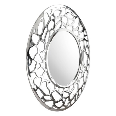 Linfield Round Aluminum Decorative Wall Mirror - ZM Home