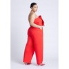 ELOQUII Women's Plus Size Flower Jumpsuit - 28, High Risk Red - 4 of 4