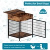 Dog Crate Furniture, Decorative Dog Kennel with Drawer, Indoor Pet Crate End Table for Small Dog, Steel-Tube Dog Cage, Chew-Proof - 3 of 4